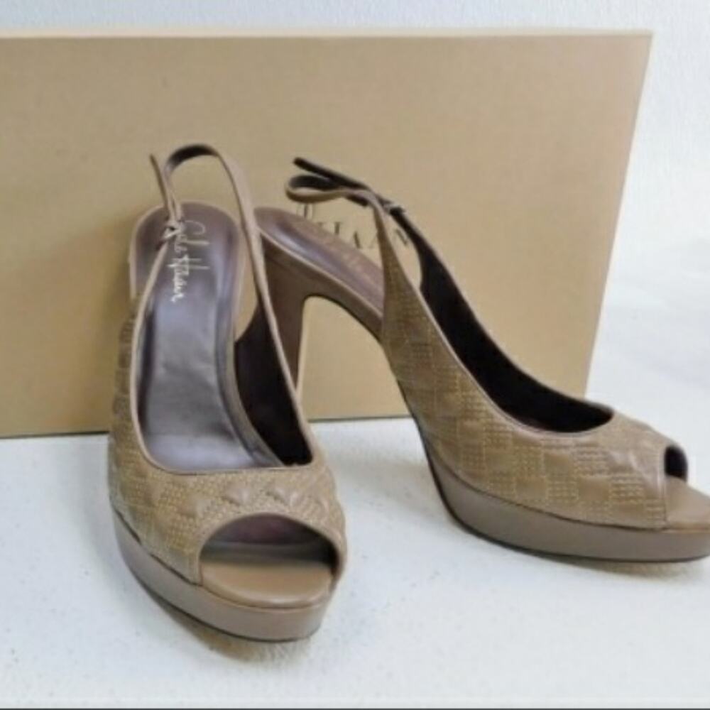 COLE HAAN STEPHANIE AIR QT SLING GREIGE SANDALS  SIZE 9